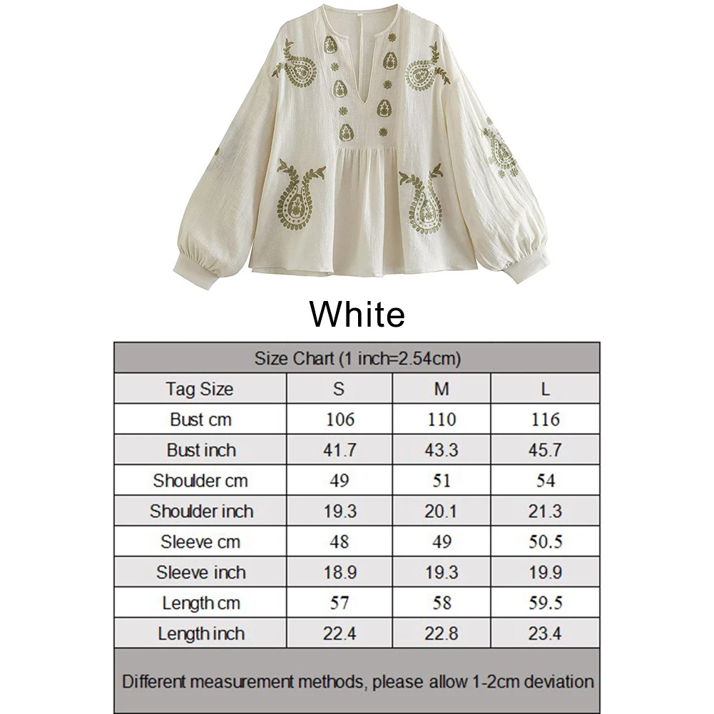 Womens New Loose Cotton Embroi - Embroidery Cotton Shirt review and price