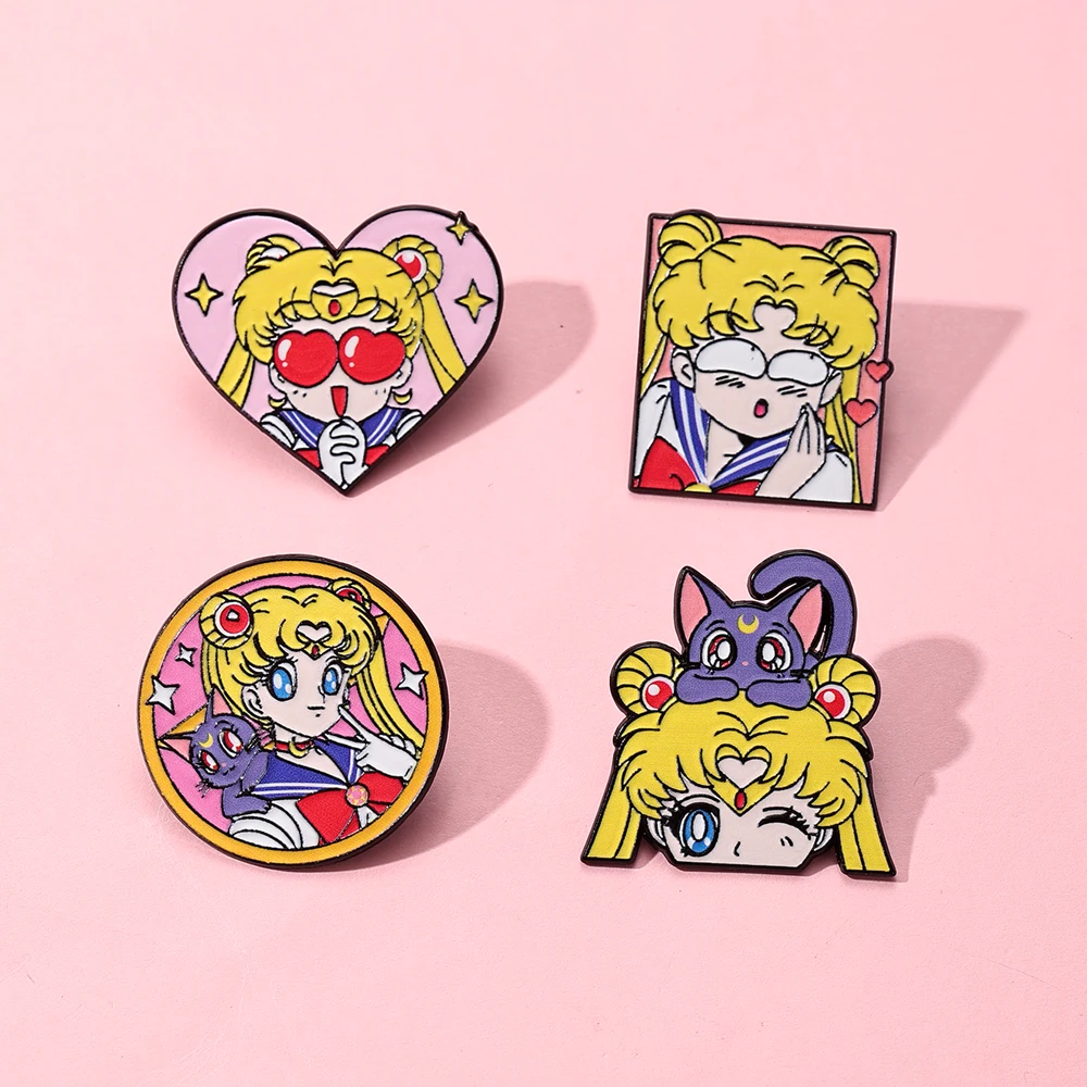 4 Pcs Sailor Moon Heart Shape  - Embroidery Reddit review and price
