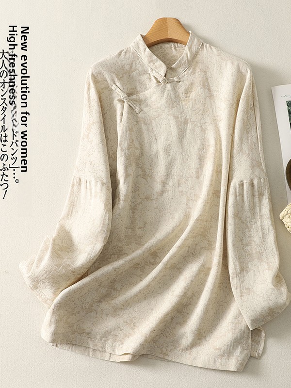 Retro Floral Embroidery Cotton - Embroidery Cotton Shirt review and price