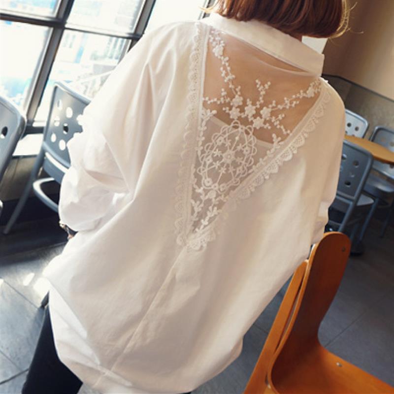 Fashion V-Neck Embroidery Gauz - Embroidery Cotton Shirt review and price